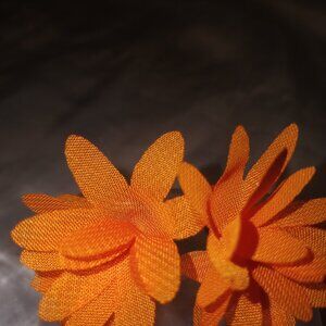 Orange Flower Earrings